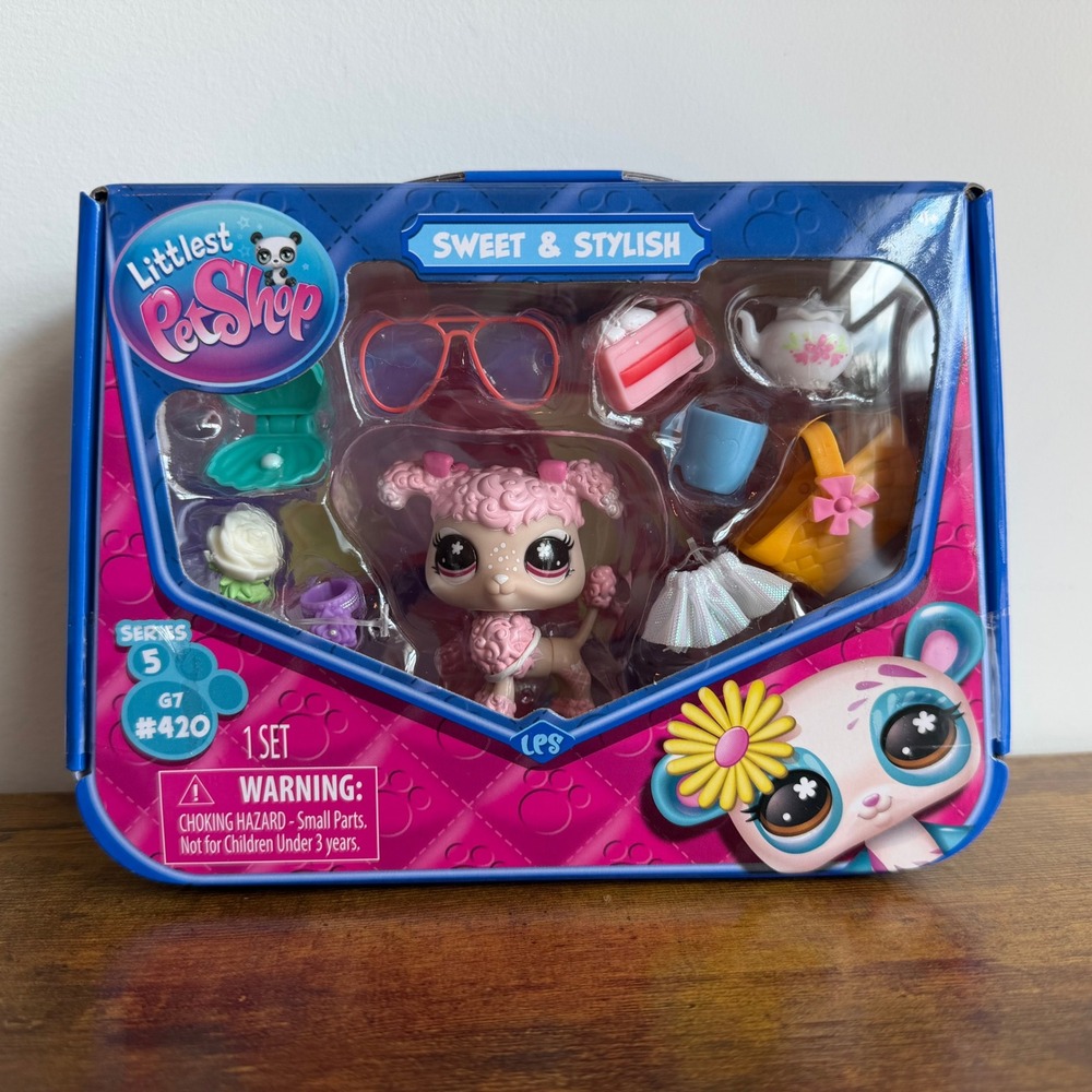 New Littlest Pet Shop LPS 420 Sweet Stylish Poodle Dog Accessories Dress Up Toy